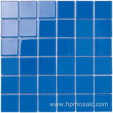 Glass mosaic tile for swimming pools